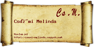 Csémi Melinda névjegykártya