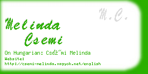 melinda csemi business card